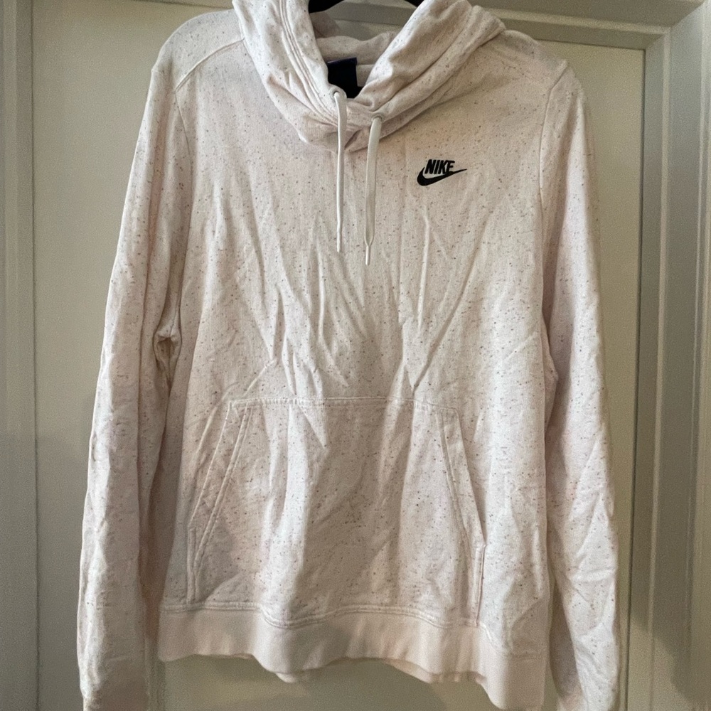 Nike Speckled White Pink Hoodie